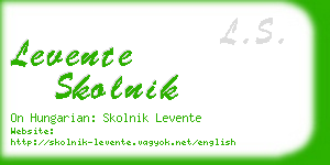 levente skolnik business card